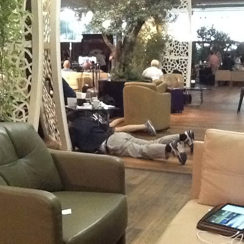 Business lounge at Istanbul Airport during the coup